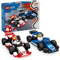 LEGO City F1 Williams Racing и гоночные автомобили Haas F1 — игрушечные модели Формулы 1 с 2 минифигурками водителей и стартовыми огнями — идея небольшого подарка для малышей, мальчиков и девочек от 4 лет — 60464 1000000429