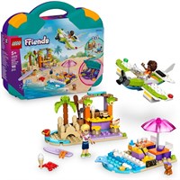 Чемодан для путешествий и отдыха на пляже LEGO Friends, детская сборная игрушка, набор для ролевых игр, подарок для девочек и мальчиков в возрасте от 5 лет и старше, 2 мини-куколки, а также фигурки собак и дельфинов 42672 1000000389