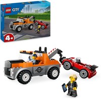 LEGO City Набор для ремонта эвакуатора и спортивной машины для мальчиков и девочек от 4 лет, с 2 минифигурками и аксессуарами, включая кохлеарный имплант, креативная идея для подарка 60435 1000000391