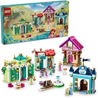LEGO ? Disney Princess: Disney Princess Market Adventure, сборная игрушка для детей, девочек и мальчиков с мини-куколками Тианы, Авроры, Ариэль и Золушки и 4 домами, креативная идея для подарка 43246 1000000501