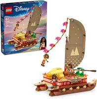 LEGO - Disney Princess Moana's Adventure Canoe Building Toy для девочек и мальчиков от 6 лет, в набор входит лодка и 4 мини-фигурки персонажей, идея подарка на день рождения для детей 43270 1000000510