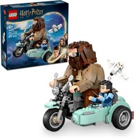 LEGO Harry Potter Поездка на мотоцикле Хагрида и Гарри, подвижная сборная игрушка-мотоцикл с коляской и фигуркой Букли, демонстрационный подарок на день рождения для поклонников Волшебного мира, для девочек и мальчиков от 9 лет 76443 1000000372