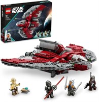 LEGO 75362 Star Wars Набор «Шаттл джедаев T-6 Асоки Тано», сборный игрушечный звездолет с 4 минифигурками, включая Сабин Врен и Маррока со световыми мечами, подарочный набор серии «Асока» 1000000943