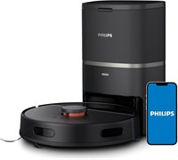 Робот-пылесос Philips HomeRun 3000 Series Aqua Vacuum & Mop — приложение HomeRun включено, высокая мощность всасывания 4000 Па, время работы до 200 мин, самозарядка и опорожнение — XU3100/01 1000001010