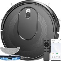 Робот-пылесос Vexilar W7 со шваброй, 2 в 1, мощность всасывания 4000 Па, пульт дистанционного управления/Alexa/приложение/голосовое управление, автоматическая самозарядка, робот-пылесос для шерсти домашних животных, твердых полов, ковров 1000001025