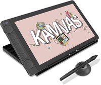 Графический планшет HUION Kamvas 13 (Gen 3) с экраном, 13,3-дюймовый полностью ламинированный графический планшет с антибликовым стеклом Canvas, 99% sRGB, PenTech 4.0, 16384 чувствительности пера, двойной диск управления для ПК, Mac, Android, черный 1000001081