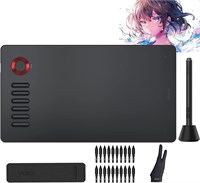 Графический планшет для рисования VEIKK A15Pro, 10 x 6 дюймов, цифровой планшет с 12 клавишами быстрого доступа, 1 кнопкой быстрого набора и пассивным стилусом без батареи, поддерживает функцию наклона, для Mac/Chrome/Windows/Linux/Android OS 1000001111