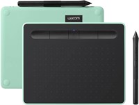 Беспроводной графический планшет Wacom Intuos S Pistachio Bluetooth с функцией ретуширования и двумя загружаемыми программами для творчества, идеально подходит для работы из дома и дистанционного обучения 1000001178