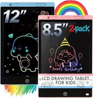 AWH Kids LCD Writing Drawing Board Tablet 8,5 и 12 дюймов. Один для дома, один для дороги. Красочные надписи. Прочный. Экран лучшего качества (светло-голубой) 1000001253