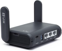 GL.iNet GL-AXT1800 (Slate AX) Карманный Wi-Fi 6-гигабитный дорожный маршрутизатор, удлинитель/ретранслятор для гостиничных и общественных сетей, VPN-клиент и сервер, OpenWrt, Adguard Home, USB 3.0, сетевое хранилище, слот для карты TF 1000001333
