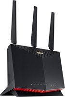 ASUS RT-AX86U Pro (AX5700) Двухдиапазонный игровой маршрутизатор WiFi 6 с возможностью расширения, порт 2.5G, игровой порт, режим мобильных игр, переадресация портов, сетевая безопасность без подписки, VPN, совместимость с AiMesh 1000001357