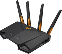 ASUS TUF Gaming AX3000 Dual Band WiFi 6 Extendable Gaming Router W/Port, Mobile Game Mode, Port Forwarding, Subscription-free Network Security, Instant Guard, Built-in VPN, AiMesh Compatible - Black. 1000001376