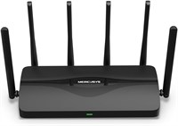 MERCUSYS MR47BE BE9300 трехдиапазонный WiFi-маршрутизатор, 320 МГц, 4K-QAM, MLO, 4 порта 2,5 Гбит/с, диапазон 6 ГГц, формирование луча, EasyMesh, 6 антенн с высоким коэффициентом усиления 1000001383