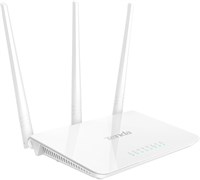 Беспроводной Wi-Fi-маршрутизатор Tenda N300 с мощными антеннами 5 дБи (F3), белый 1000001398