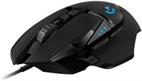 Высокопроизводительная проводная игровая мышь Logitech G502 HERO, датчик HERO 25K, 25 600 точек на дюйм, RGB, регулируемые веса, 11 программируемых кнопок, встроенная память, ПК/Mac — черный 1000001481