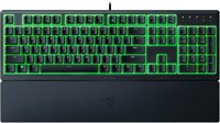 Игровая клавиатура Razer Ornata V3 X: раскладка US, низкопрофильные клавиши, бесшумные мембранные переключатели, УФ-покрытие клавиш, защита от попадания жидкости, подсветка Chroma RGB, эргономичная подставка под запястья — классический черный цвет 1000001482