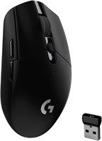 Беспроводная игровая мышь Logitech G305 Lightspeed, сенсор Hero, разрешение 12 000 точек на дюйм, легкая, 6 программируемых кнопок, срок службы батареи 250 ч, встроенная память, совместимость с ПК/Mac — черная 1000001502