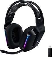 Logitech G Беспроводная игровая гарнитура Logitech G733 LIGHTSPEED с подвесным оголовьем, подсветкой LIGHTSYNC RGB, микрофонной технологией Blue VO!CE и аудиодрайверами PRO-G — черная 1000001520