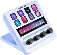 Elgato Stream Deck + White, аудиомикшер, производственная консоль и студийный контроллер для создателей контента, потоковой передачи, игр, с настраиваемыми сенсорными полосами и ЖК-клавишами, работает с Mac и ПК 1000001541