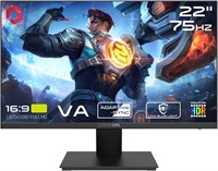 Монитор GAMEON 22 дюйма, Full HD 1920x1080p HDMI и VGA с эргономичным наклоном, технология защиты зрения с фильтром синего света и антибликовым покрытием, адаптивная синхронизация и встроенные динамики 1000001554