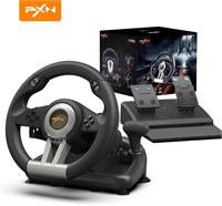 PXN V3II PC Racing Wheel игровой руль, руль Volante PC 180 градусов универсальный USB гоночный автомобиль с педалью для Windows PC, PS3, PS4, Xbox One, Xbox Series S/X, Nintendo Switch (черный) 1000001561