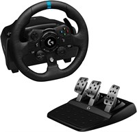 Руль и педали Logitech G923 Racing, TRUEFORCE Feedback, адаптивный дизайн, Dual Clutch Launch Control, натуральная кожа, для Xbox One, ПК - черный 1000001597