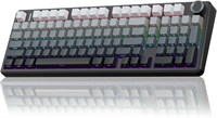 Беспроводная механическая клавиатура AULA F99 Pro с ручкой, тройная клавиатура BT5.0/USB-C/2,4 ГГц, предварительно смазанные переключатели, шарнирная конструкция, клавиатура с RGB-подсветкой для компьютерных игр (сбоку) 1000001598