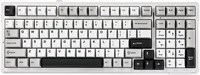 Беспроводная механическая клавиатура EPOMAKER x AULA F99, игровая клавиатура с возможностью горячей замены прокладок и пятислойной подкладкой, Bluetooth/2,4 ГГц/USB-C, аккумулятор емкостью 8000 мАч (белый, серый, переключатель Reaper) 1000001602