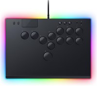 Razer Kitsune PlayStation Licensed All-Button Arcade Controller: Низкопрофильные оптические переключатели, Тонкий форм-фактор, Съемная верхняя панель, Chroma RGB, USB Type C, Для PlayStation 5 и ПК, – Черный 1000001696