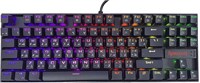 Компактная механическая игровая клавиатура Redragon KUMARA K552-RGB с арабской и английской раскладкой, без цифрового блока, с тактильными синими переключателями - 87 клавиш с подсветкой Anti-Ghosting, 19 режимов подсветки - черная (?????? ????? ????????) 1000001704