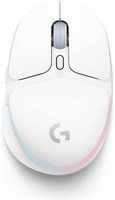 Беспроводная игровая мышь Logitech G G705, настраиваемая подсветка LIGHTSYNC RGB, беспроводная технология LIGHTSPEED, подключение по Bluetooth, легкая, для ПК/Mac/ноутбука — белый дымчатый 1000001715