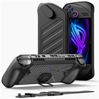 JSAUX ModCase для ROG Ally X со съемной передней панелью, защитным чехлом, металлическим кронштейном и ремешком, совместимым с базовым набором аксессуаров ASUS ROG Ally X - черный PC0111 1000001728