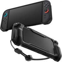 Чехол Spigen Rugged Armor, разработанный для Nintendo Switch 2 (2025) Защитный чехол для портативного устройства с эргономичной рукояткой и ремешком (не совместим с док-станцией Switch) - матовый черный 1000001772