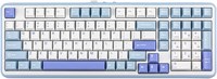 EPOMAKER TH99 Трехрежимная беспроводная механическая клавиатура, настраиваемая клавиатура с возможностью горячей замены, игровая клавиатура с RGB-подсветкой и цифровым блоком, кремовая клавиатура Gasket для ПК/Mac/Офиса/Игр (синяя и белая) 1000001816