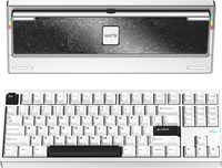 Механическая клавиатура KEEBMONKEY WOBKEY Crush80 Reboot CNC из алюминия с 5-секундным быстросъемным механизмом, тремя режимами подключения и превосходной акустикой (Pro Silver) 1000001895