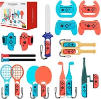 ZONEY Switch Sports Accessories Bundle Set, 18 в 1 Family Party Pack Game Accessories Kit для Nintendo Switch/Switch OLED, для Mario Golf Super Rush The Legend of Zelda Mario Tennis Ace 1000001899