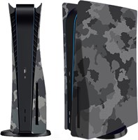 MIKNEKE Защитная крышка лицевой панели для консоли PS5 Disc Edition, защитные сменные панели для PlayStation 5 (серый камуфляж) 1000001916