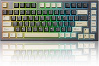 YUNZII RT80 Rapid Trigger Hall Effect Magnetic Gaming Keyboard, 82-клавишная Bluetooth/2,4 ГГц/проводная RGB-подсветка, прокладка с возможностью горячей замены, настраиваемая быстрая регулируемая активация, механическая киберспортивная клавиатура (черный, 1000001935