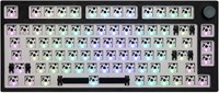 EPOMAKER TH80 Pro 75% 80 клавиш с возможностью горячей замены Bluetooth 5.0/2.4 ГГц/проводная клавиатура, монтажная пластина для печатной платы с демпфирующими пенами, светодиоды на южной стороне, совместимость с переключателем 3/5 контактов для Win/Mac P 1000001956