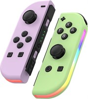 Универсальные беспроводные контроллеры AUFGLO для коммутатора — совместимы с Switch Console, Lite и OLED — замена JC с двумя двигателями, 6-осевым гироскопом и функцией пробуждения (розовый+зеленый) 1000001961