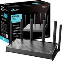Двухдиапазонный маршрутизатор Wi-Fi 7 TP-Link Archer BE6500 | Два порта USB 3.0 2,5 Гбит/с | Охватывает площадь до 2400 кв. футов и 90 устройств | Четырехъядерный процессор | HomeShield, частный Интернет вещей для сетевой безопасности - Archer BE400 1000002003