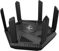 Беспроводной маршрутизатор AsusБеспроводной маршрутизатор7800 Мбит/сСеткаWiFi 5WiFi 6WiFi 6eIEEE 802.11aIEEE 802.11bIEEE 802.11nUSB 3.21 WAN3x101001000M1x2.5GbEКоличество антенн 1000002010
