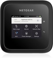 NETGEAR Nighthawk M6 Pro Мобильная точка доступа 5G mmWave, 8 Гбит/с, разблокирована, AT&T, T-Mobile, Verizon International Roaming 125 стран, WiFi 6E, портативное устройство, беспроводной маршрутизатор с модемом (MR6550) (MR6550-100PAS) 1000002022