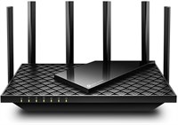Маршрутизатор TP-Link Archer AXE75 Wi-Fi 6E WLAN (5400 Мбит/с трехдиапазонный, 4 порта LAN ? Gigabit, 1 порт USB 3.0, WPA3, HomeCare, совместимость с Alexa, приложение Tether), черный 1000002033