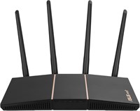 ASUS RT-AX57 (AX3000) Двухдиапазонный маршрутизатор WiFi 6 с возможностью расширения, бесплатная сетевая безопасность, мгновенная защита, расширенный родительский контроль, встроенный VPN, совместимость с AiMesh, игры и потоковая передача, умный дом 1000002058