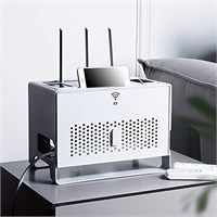 ROYAL POLAR Беспроводной маршрутизатор, ящик для хранения, кронштейн для WiFi-роутера, приставка, стойка для хранения DVD, регулируемый кабельный бокс для WiFi-роутера для дома и офиса, многофункциональный кабельный органайзер 1000002096