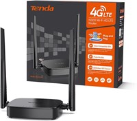 Маршрутизатор Tenda 4G SIM - мобильный WiFi-маршрутизатор 3G/4G, беспроводной диапазон 2,4 ГГц, LTE Cat4, порт Fast Ethernet LAN/WAN, 2 * 4dBi внешние антенны, карта NANO SIM, Plug and Play, 4G03 Pro 1000002108