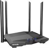 Маршрутизатор Tenda WiFi AC1200-2.4GHz/5GHz двухдиапазонный гигабитный беспроводной интернет-маршрутизатор, порты WAN/LAN 1000 Мбит/с, 4 * 6dBi внешние антенны, интеллектуальный Wi-Fi для большого радиуса действия, родительский контроль, AC10 1000002110