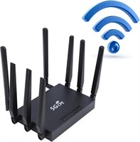 Маршрутизатор Bewinner 5G WiFi со слотом для SIM-карты, беспроводной модем 5G 1000 Мбит/с, маршрутизатор CPE, сетевой маршрутизатор WiFi6 - двухдиапазонный 2.4G+5.8G, 8 антенн, поддержка 20 пользователей для дома и помещений 1000002115