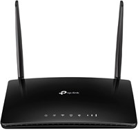 Маршрутизатор Wi-Fi для телефонии TP-Link N300 4G+Cat 4 LTE, разблокированный слот для SIM-карты, запись до 100 минут голосовой почты, настройка не требуется, съемные внешние антенны Wi-Fi, вилка для Великобритании, черный (TL-MR6500v) 1000002118
